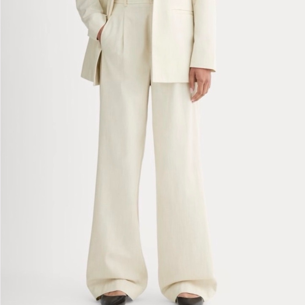 Everlane Linen Way High Drape Pants- CROPPED, Size 2